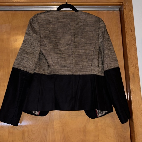 Banana Republic Heritage black/tan blazer size 4 - Picture 4 of 4